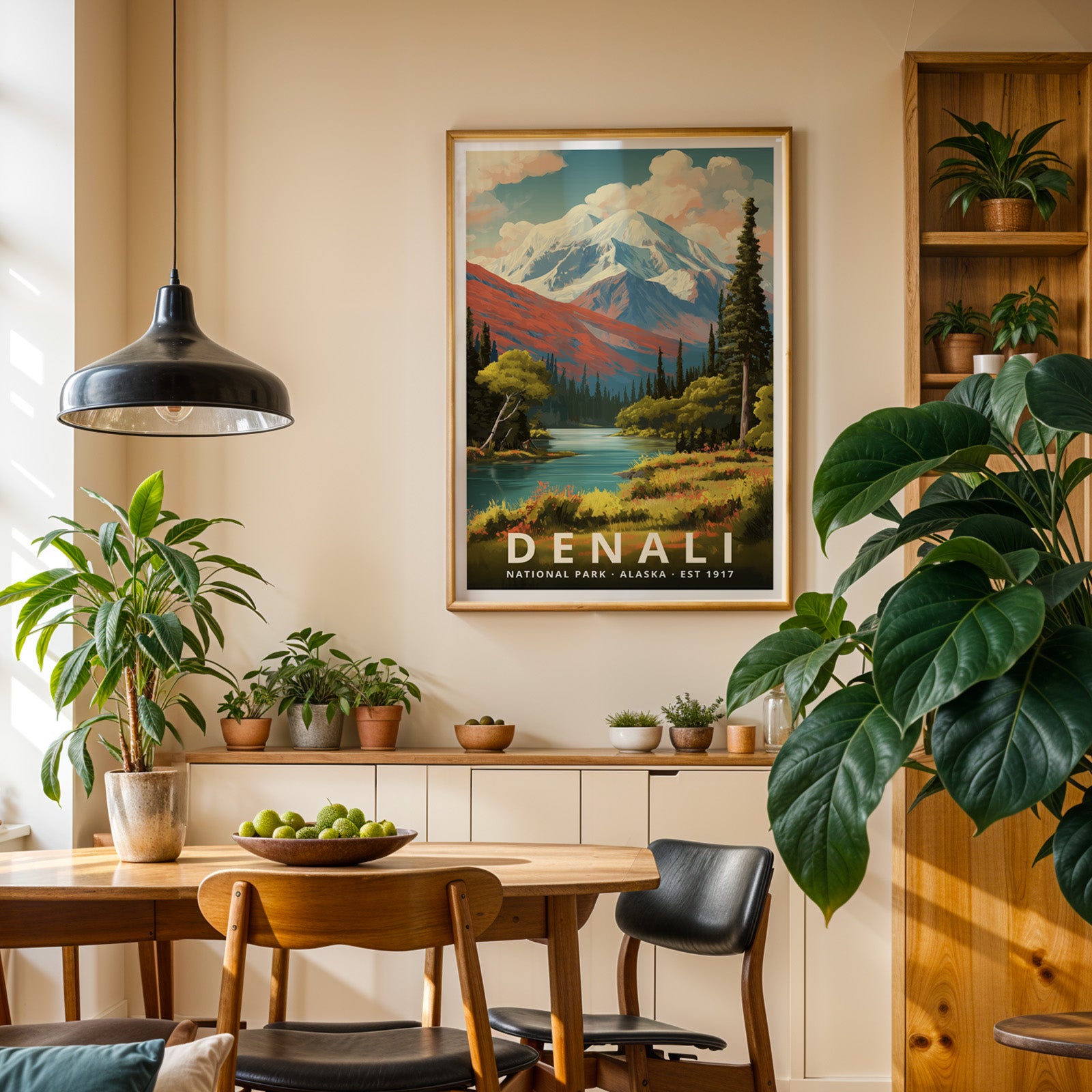 Denali National Park Retro Art Print