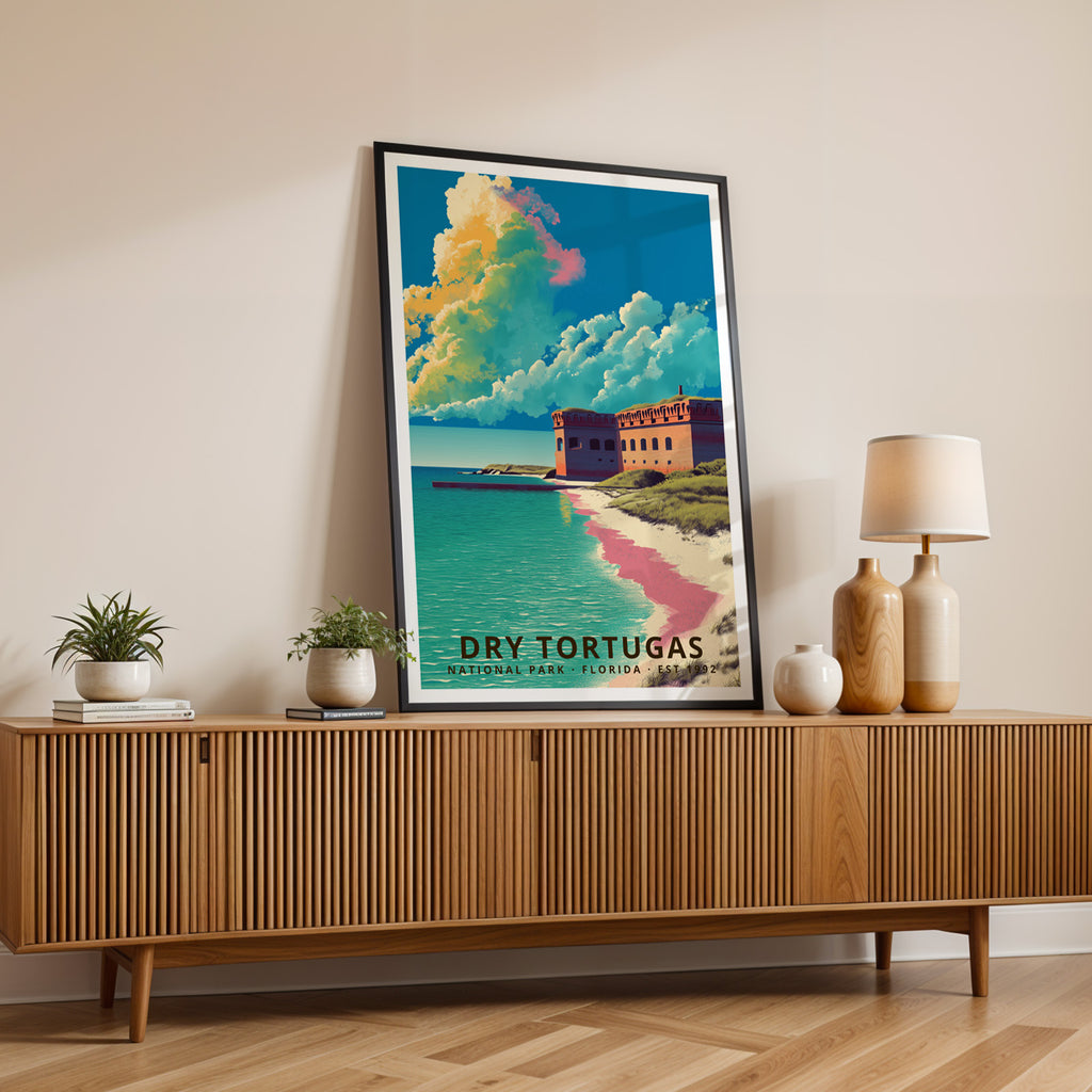 Dry Tortugas National Park Retro Art Print