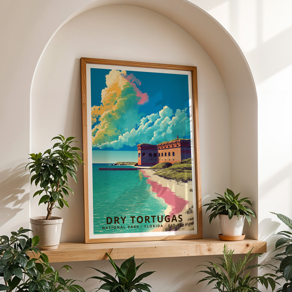 Dry Tortugas National Park Retro Art Print