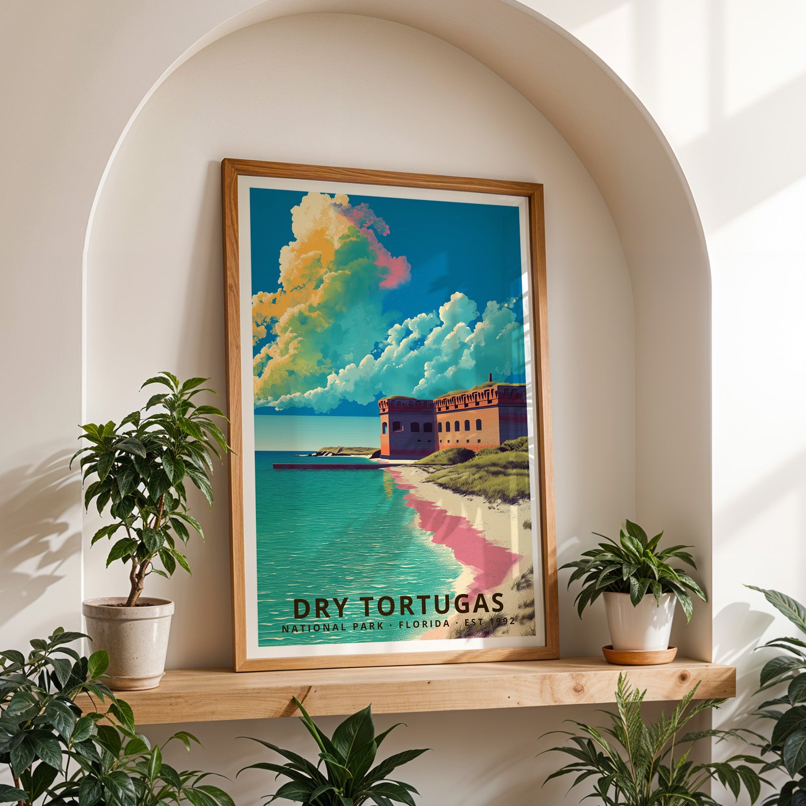 Dry Tortugas National Park Retro Art Print