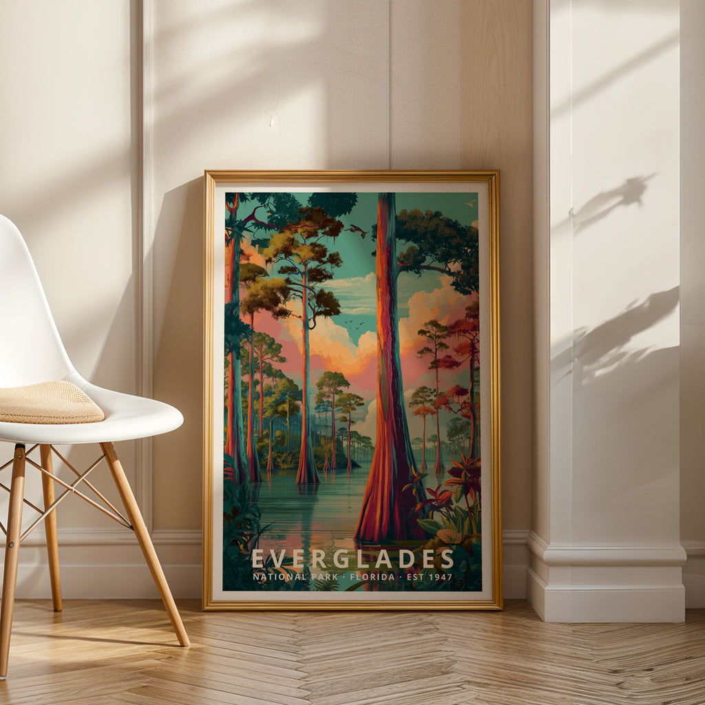 Everglades National Park Retro Art Print