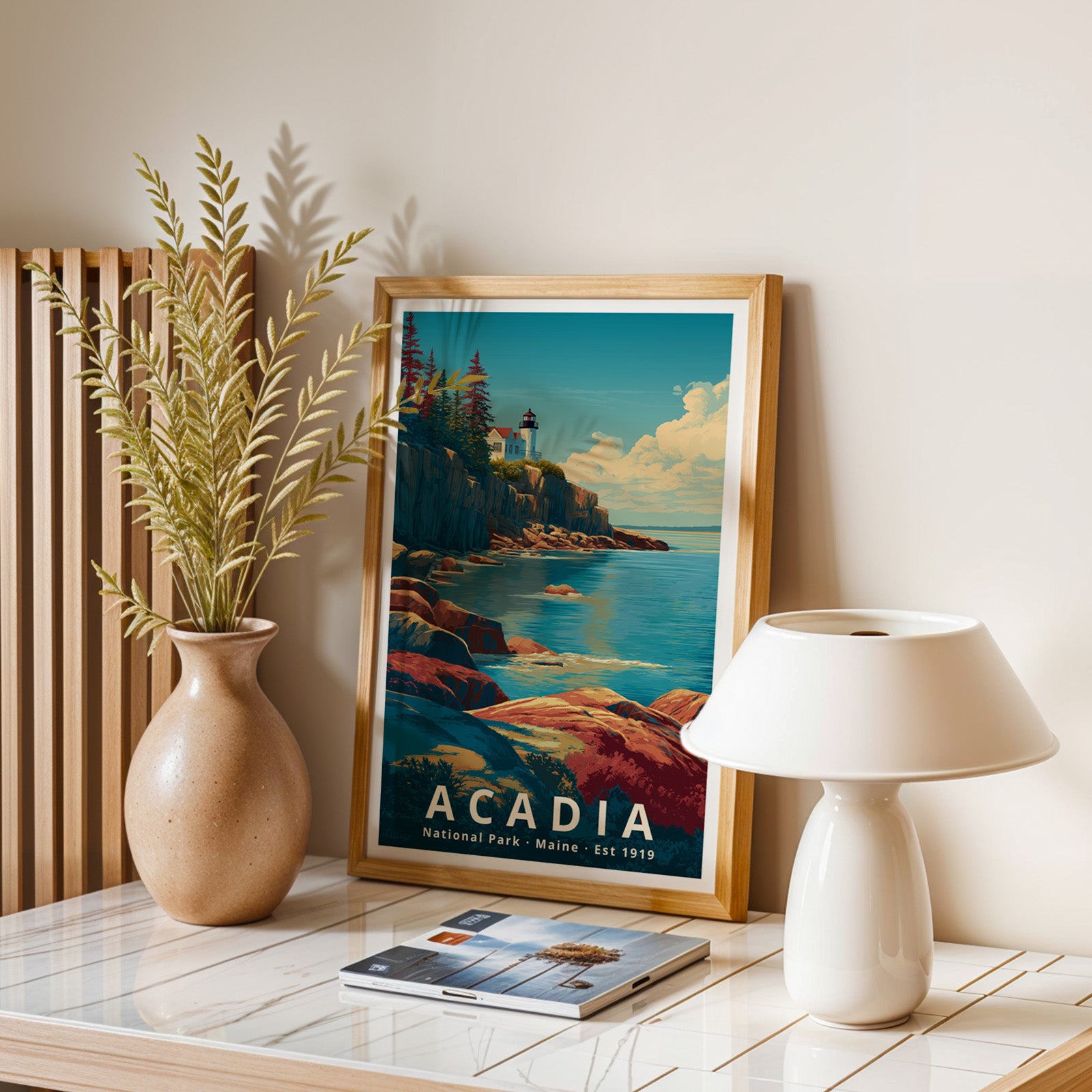 Acadia National Park Retro Art Print