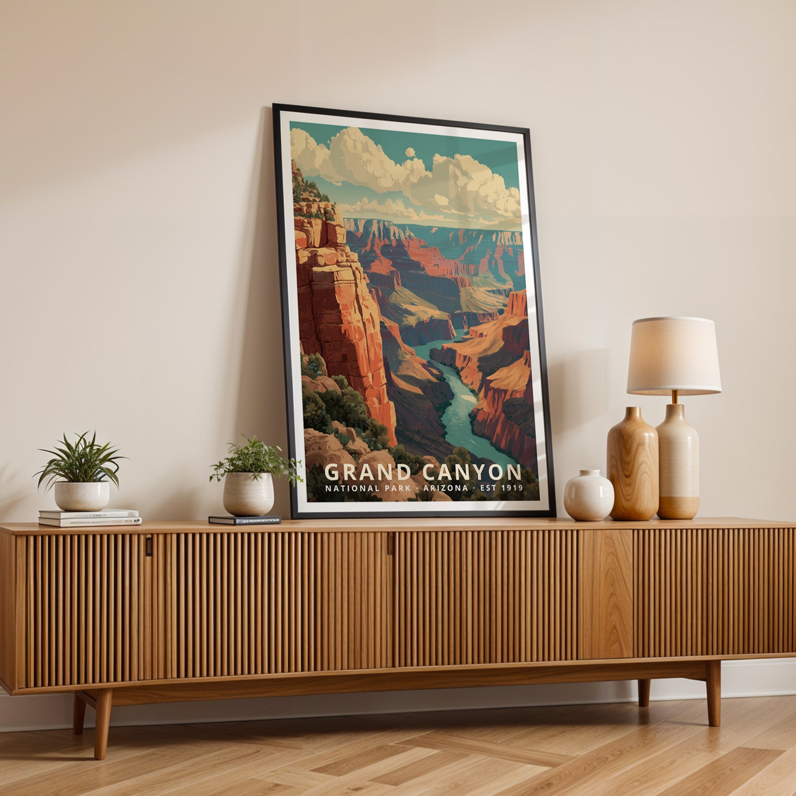 Grand Canyon National Park Retro Art Print
