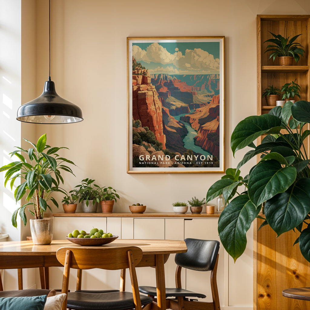 Grand Canyon National Park Retro Art Print