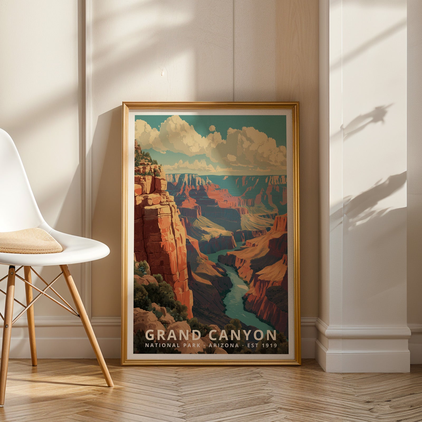 Grand Canyon National Park Retro Art Print
