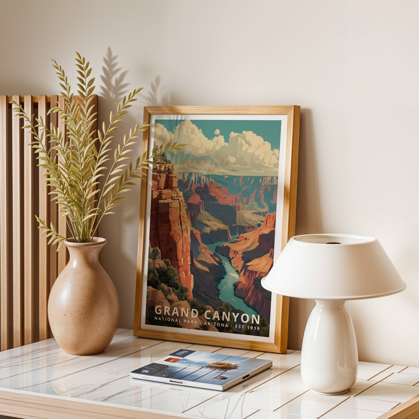 Grand Canyon National Park Retro Art Print