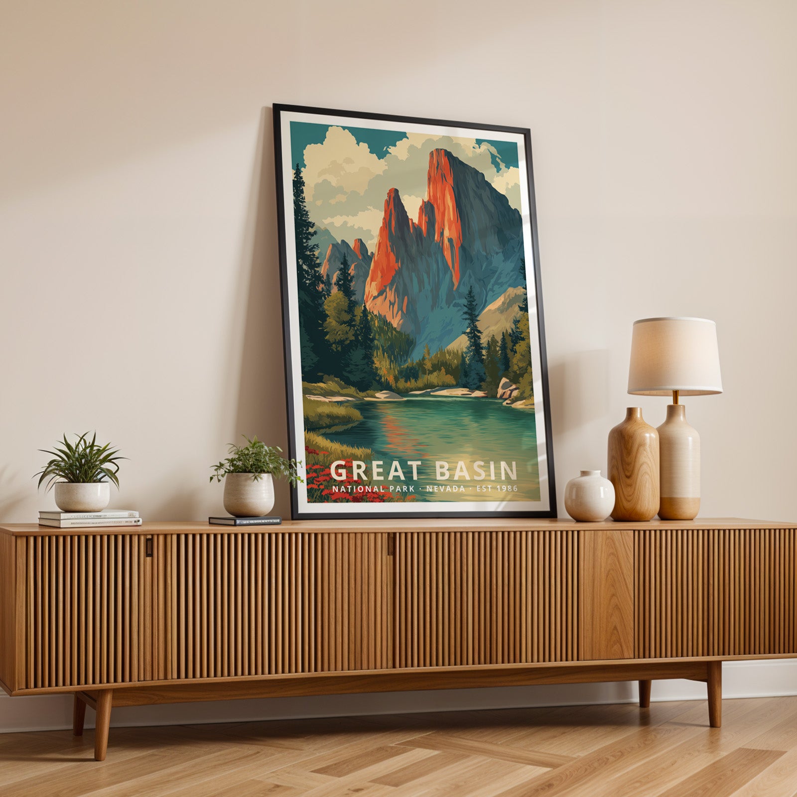 Great Basin National Park Retro Art Print