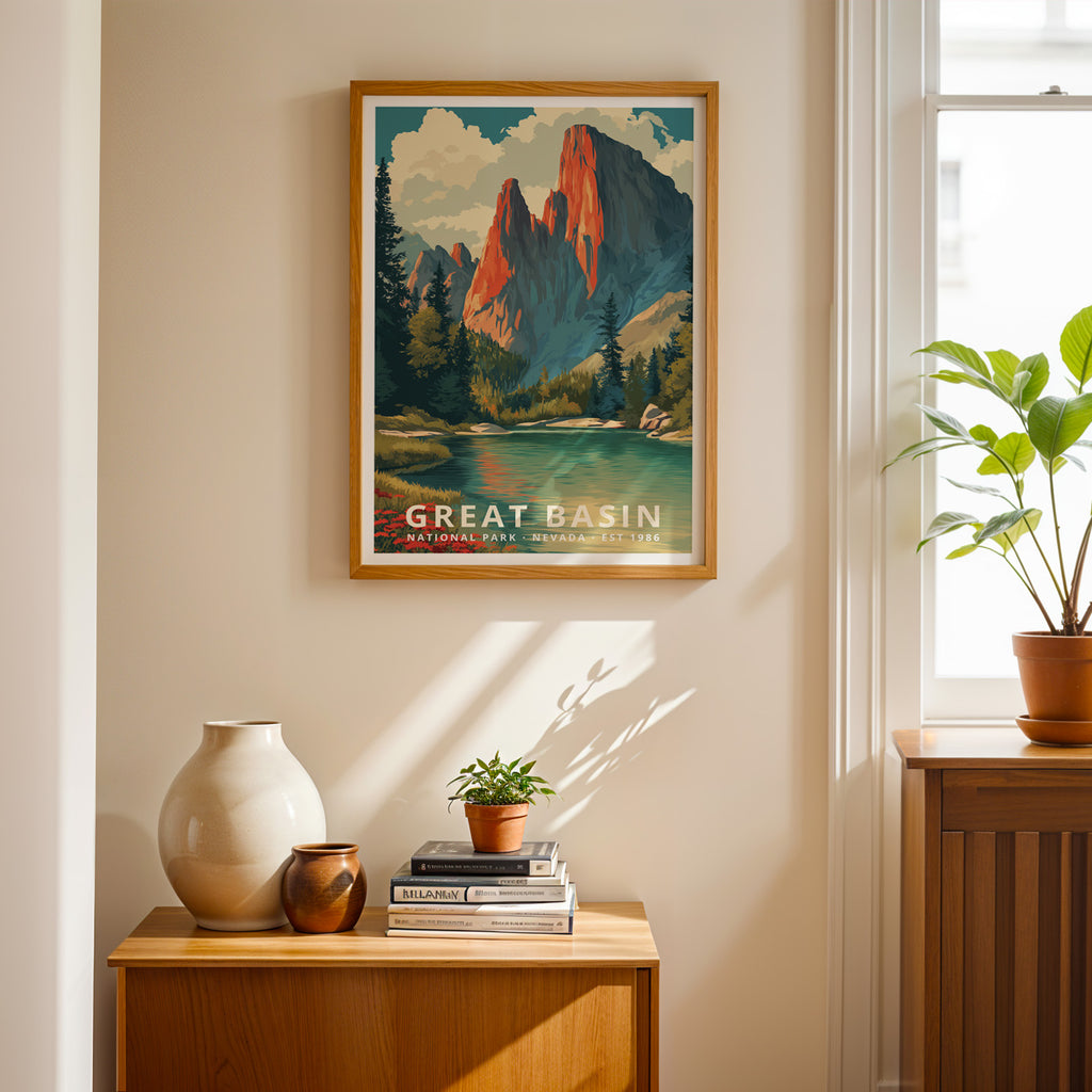Great Basin National Park Retro Art Print