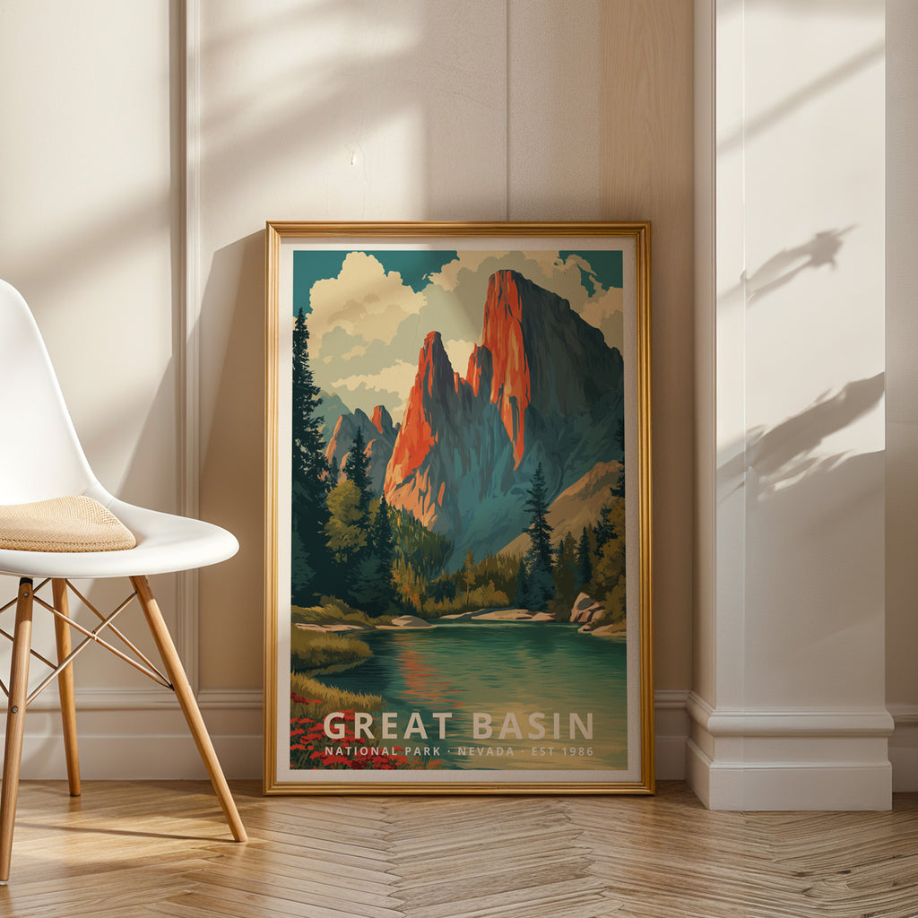Great Basin National Park Retro Art Print
