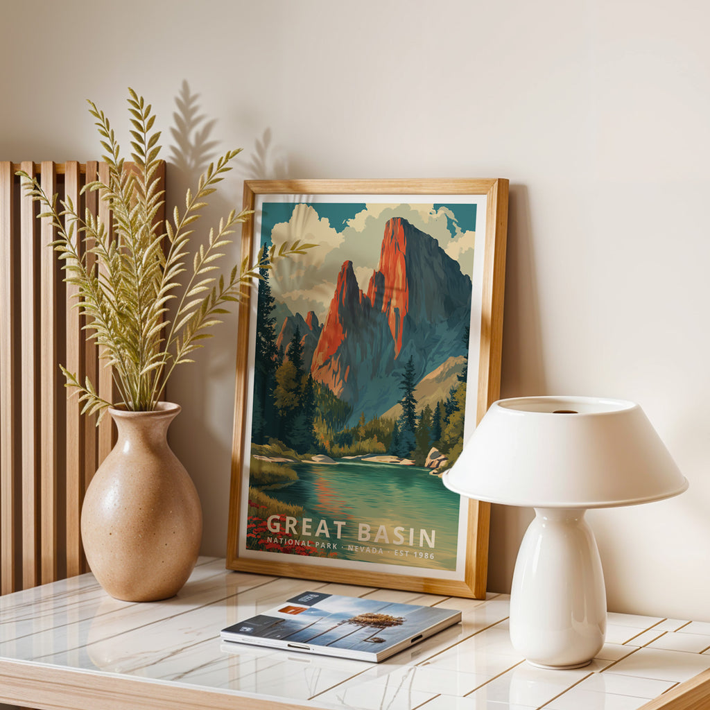 Great Basin National Park Retro Art Print