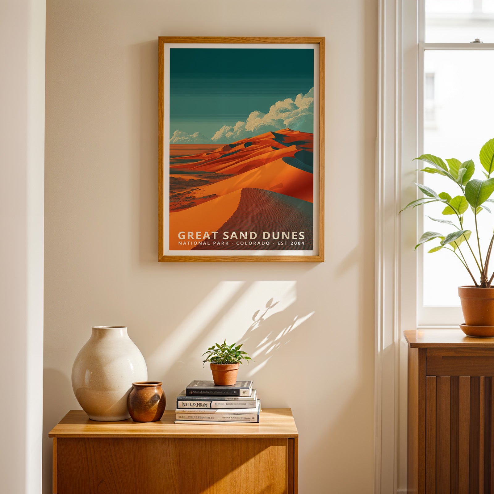 Great Sand Dunes National Park Retro Art Print