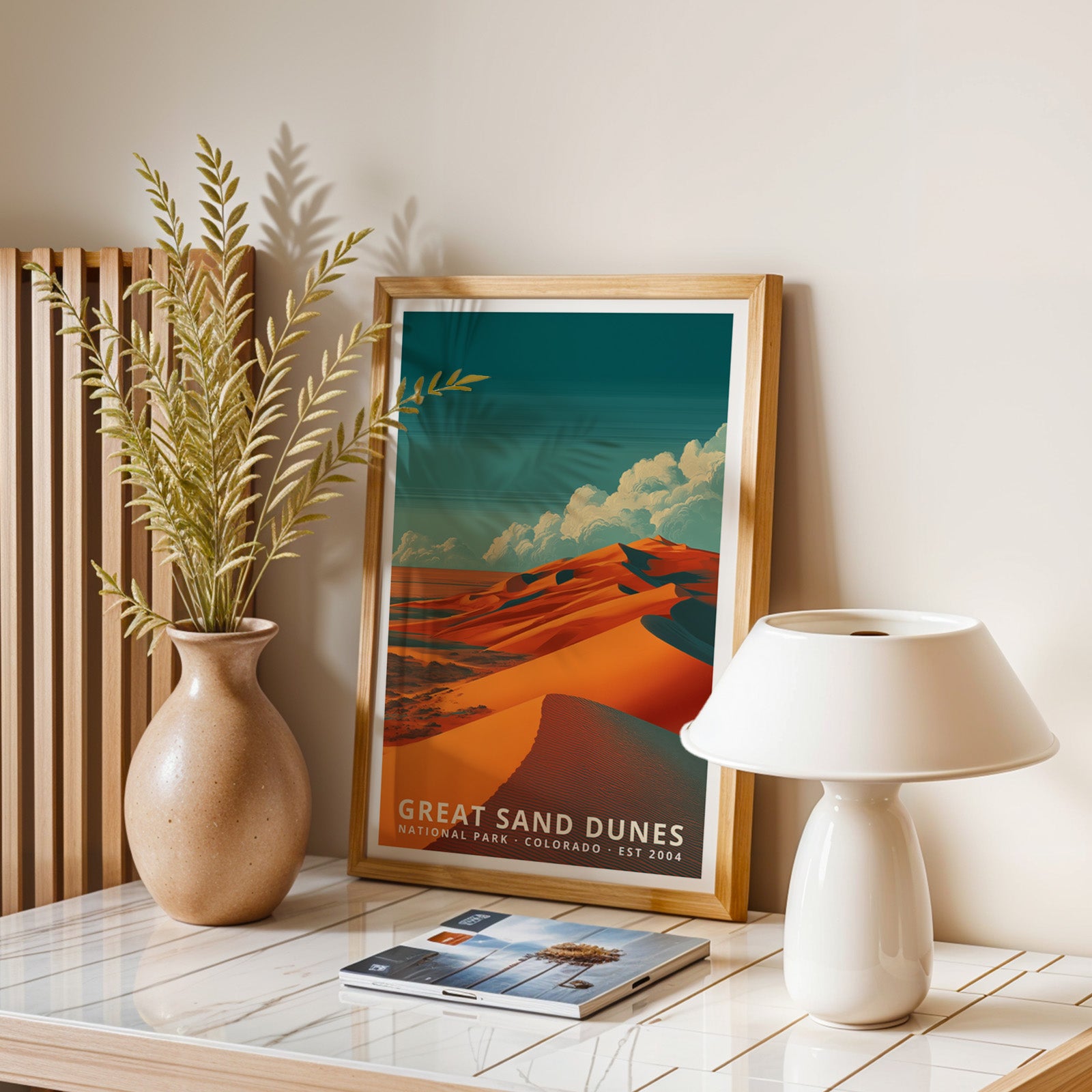 Great Sand Dunes National Park Retro Art Print