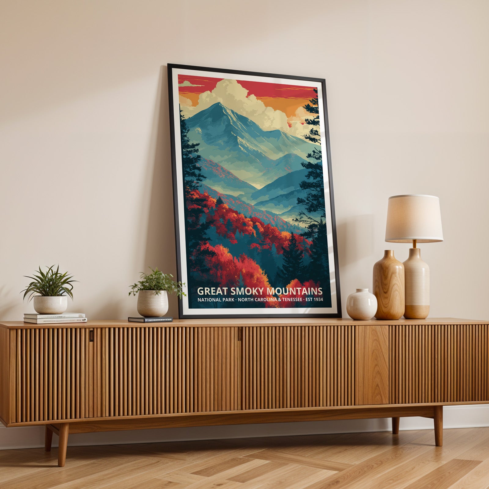 Great Smoky Mountains National Park Retro Art Print