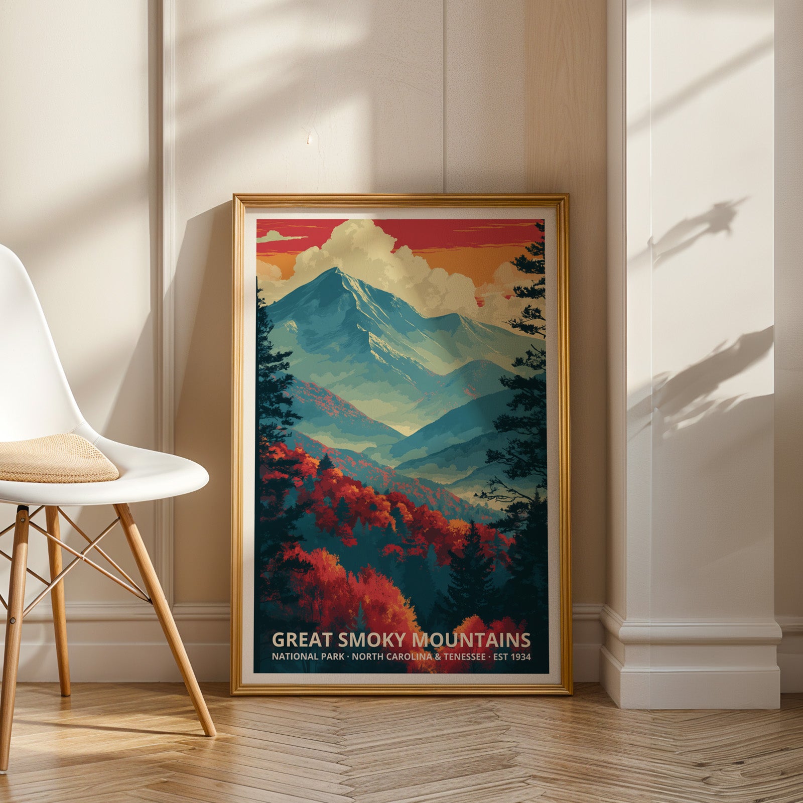 Great Smoky Mountains National Park Retro Art Print