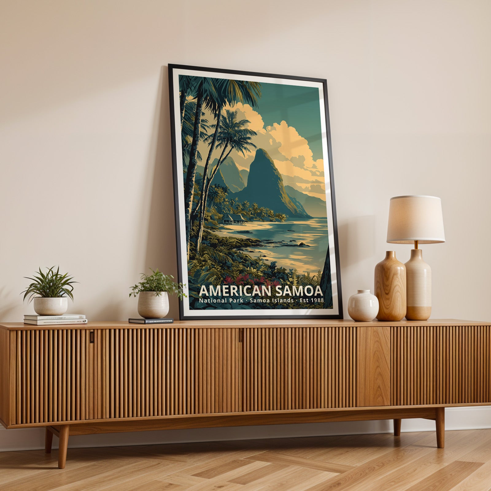 American Samoa National Park Retro Art Print