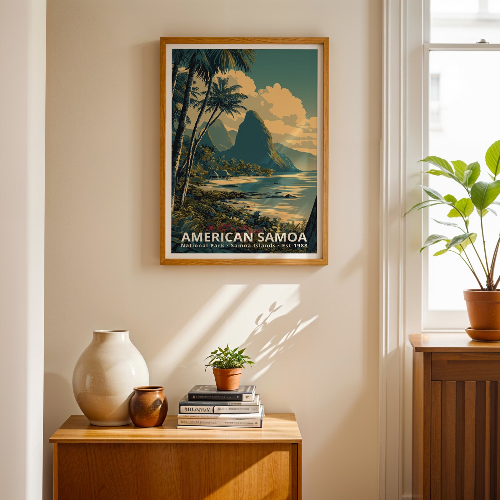 American Samoa National Park Retro Art Print