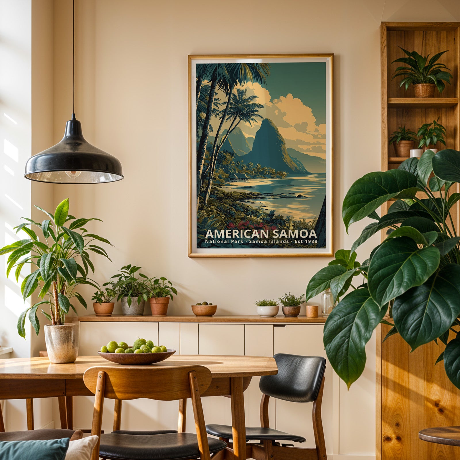 American Samoa National Park Retro Art Print