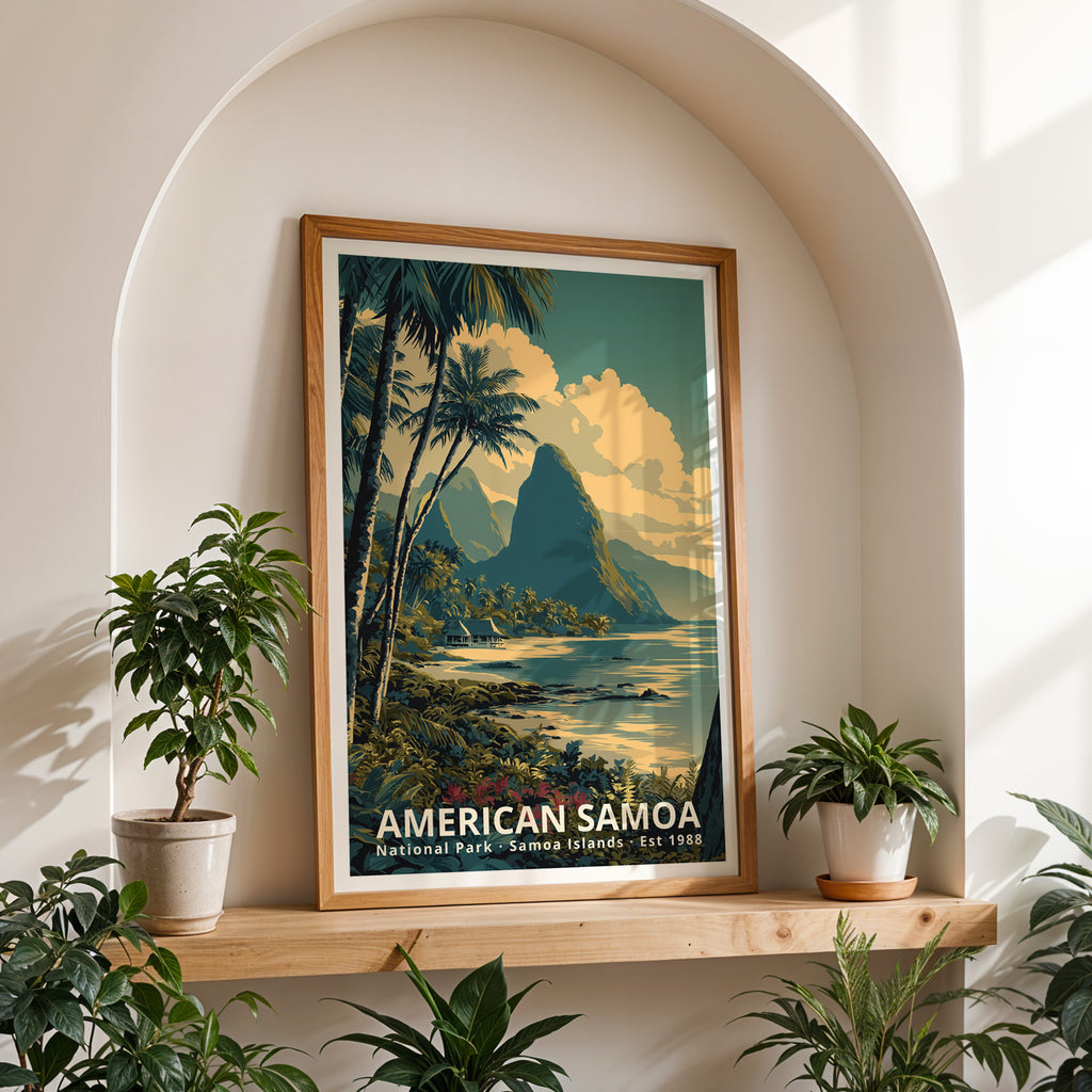 American Samoa National Park Retro Art Print
