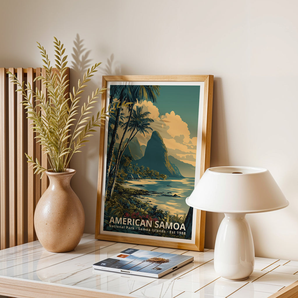 American Samoa National Park Retro Art Print