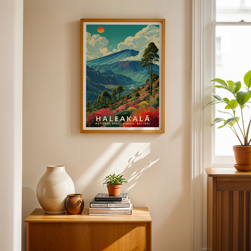 Haleakalā National Park Retro Art Print