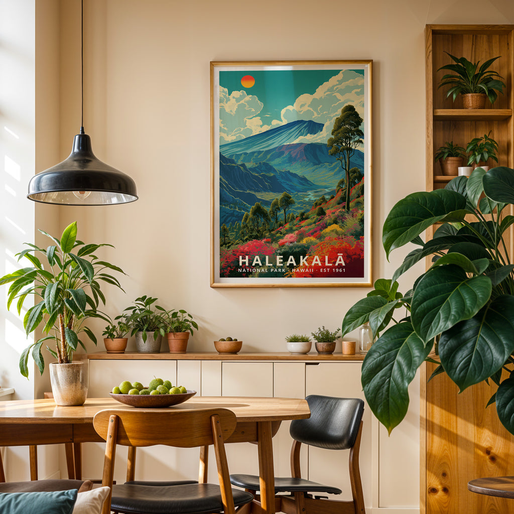 Haleakalā National Park Retro Art Print