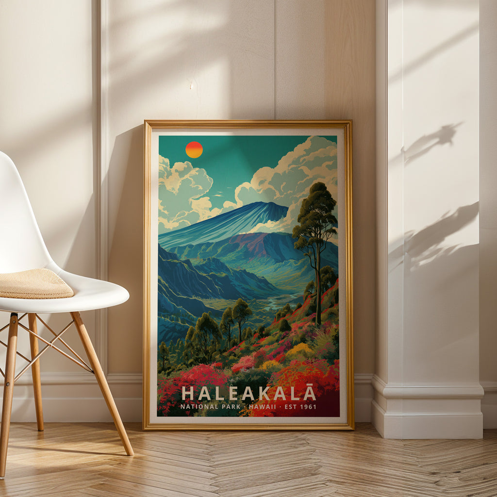 Haleakalā National Park Retro Art Print