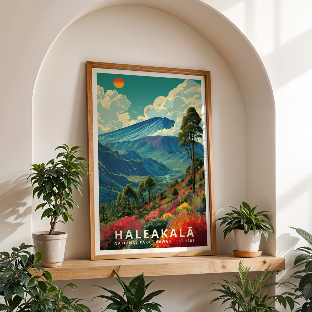 Haleakalā National Park Retro Art Print