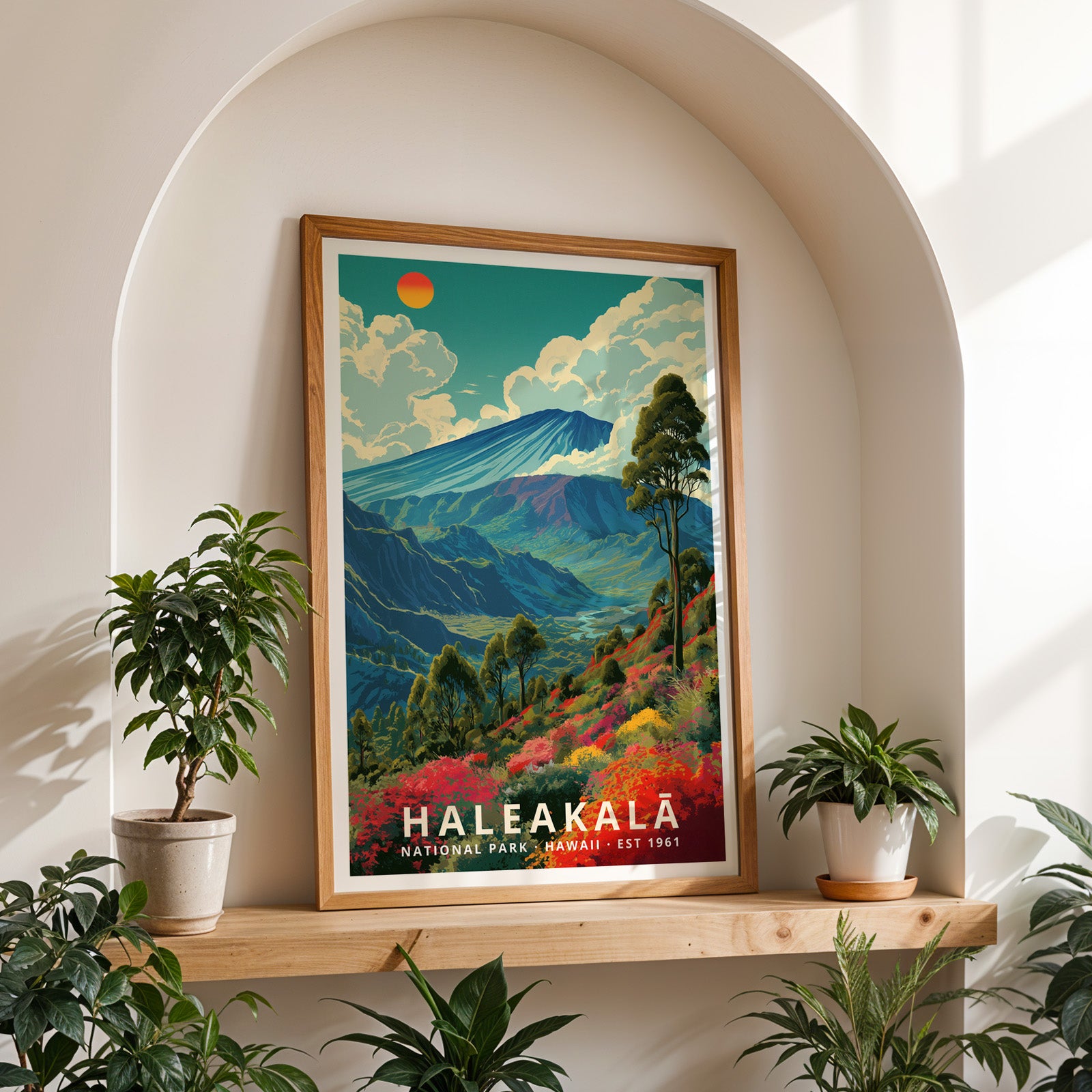 Haleakalā National Park Retro Art Print