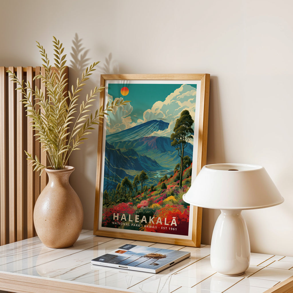 Haleakalā National Park Retro Art Print