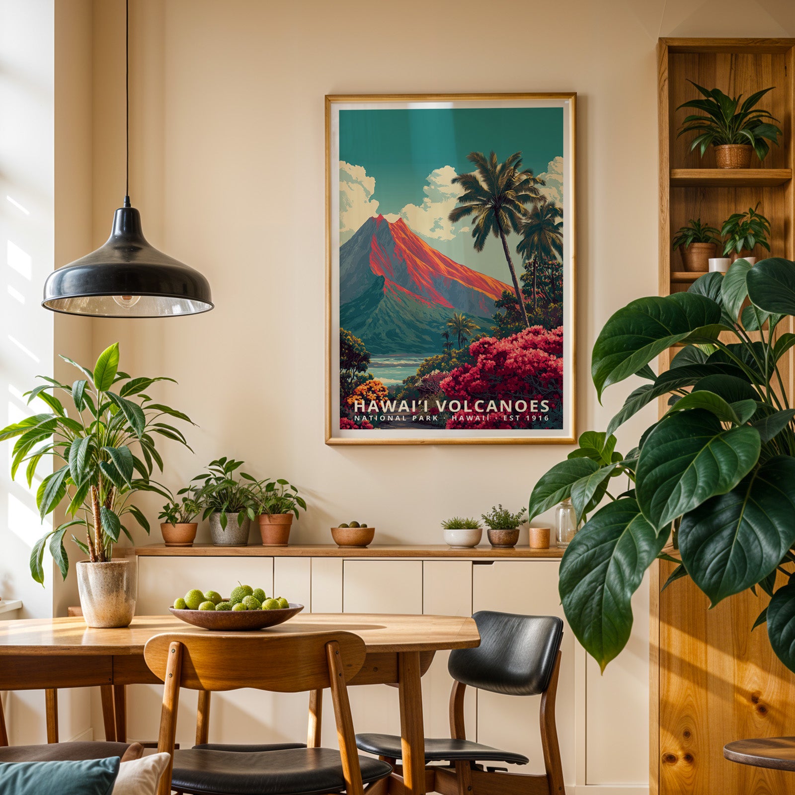 Hawaiʻi Volcanoes National Park Retro Art Print