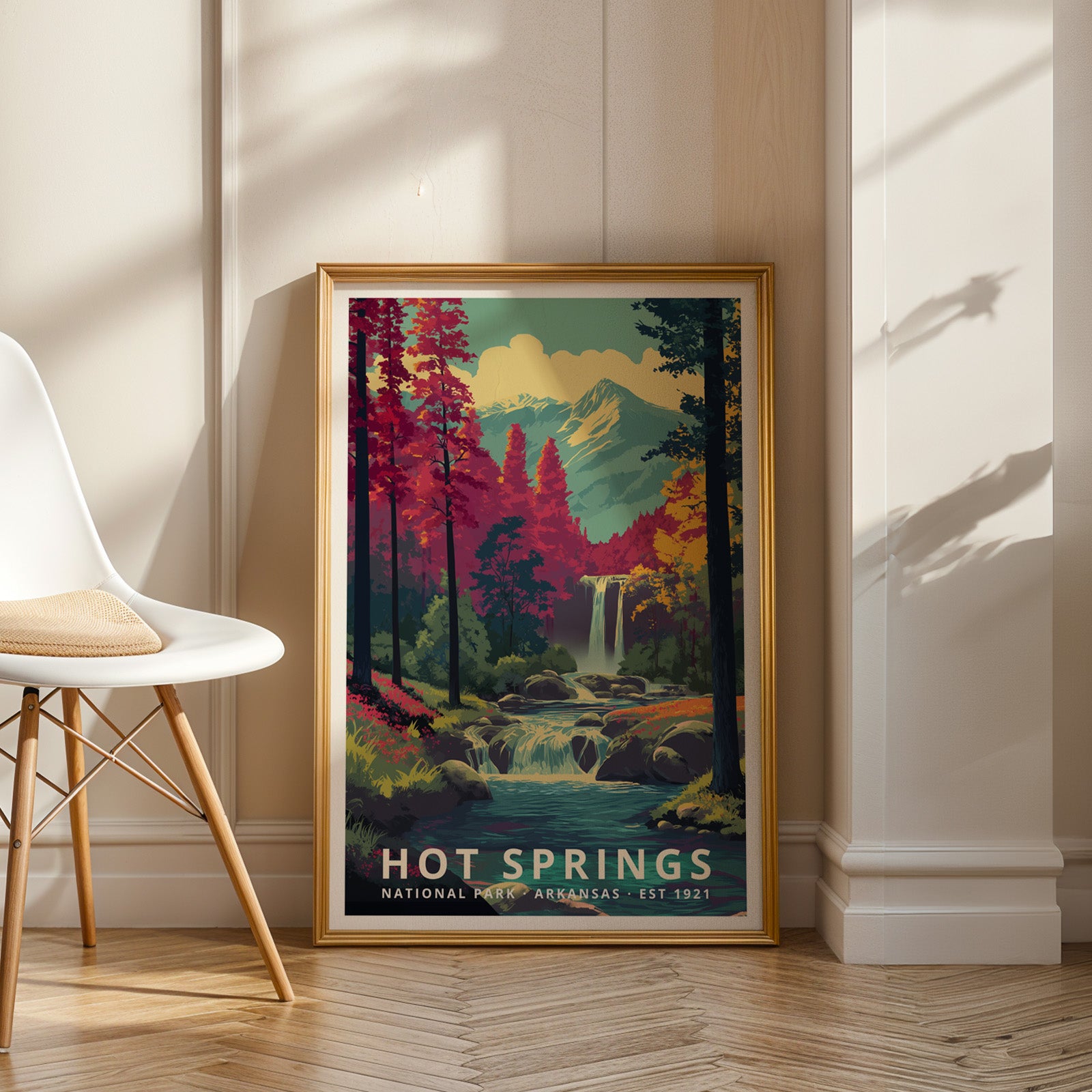 Hot Springs National Park Retro Art Print