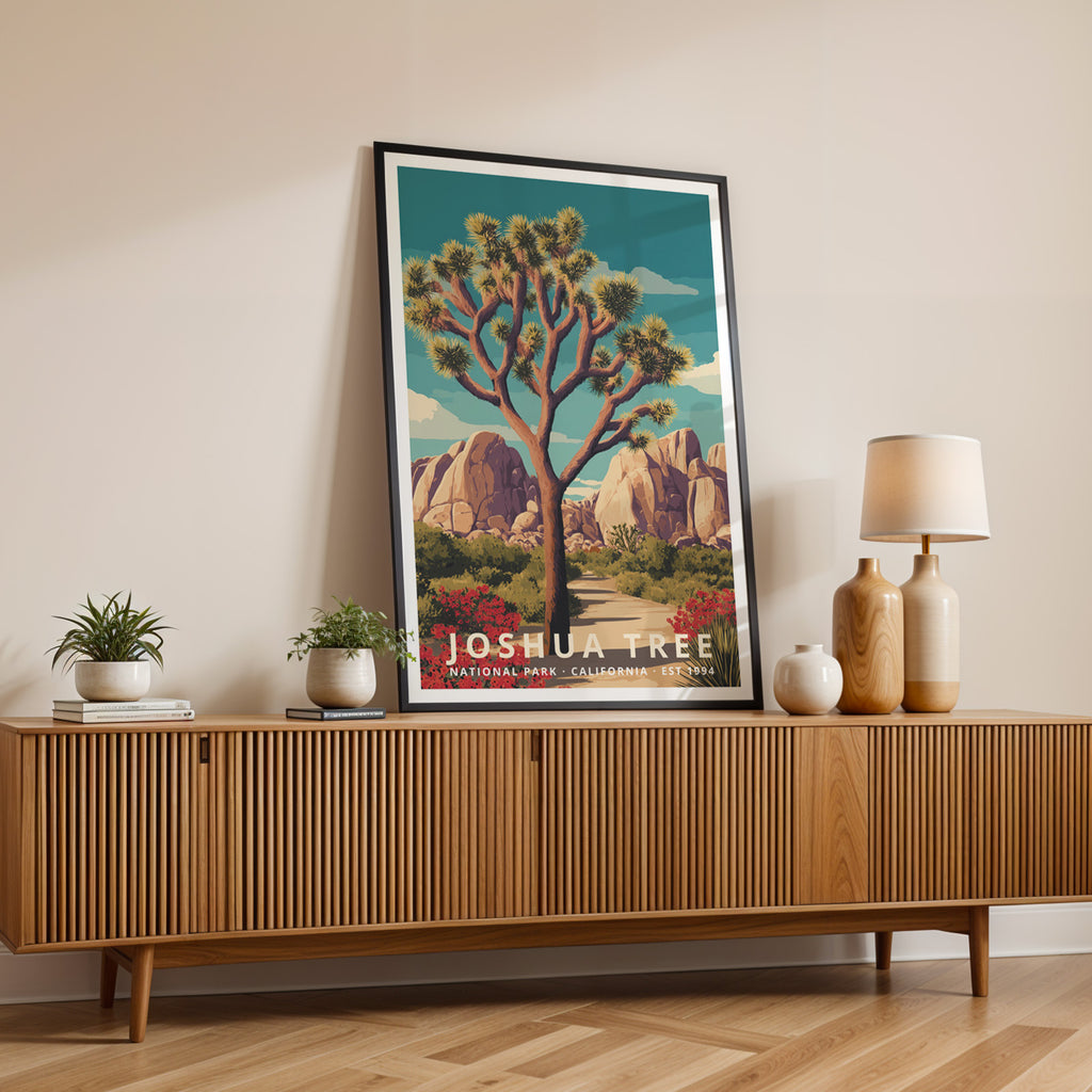 Joshua Tree National Park Retro Art Print
