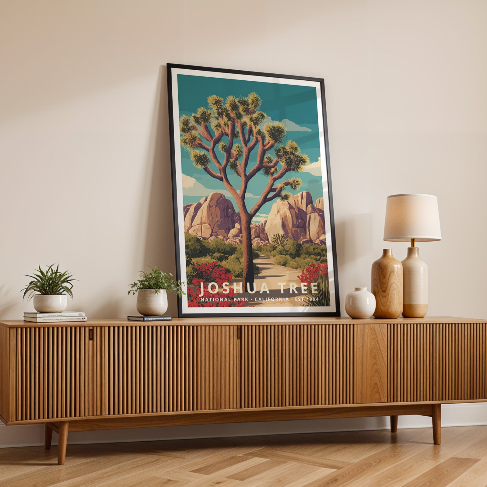 Joshua Tree National Park Retro Art Print