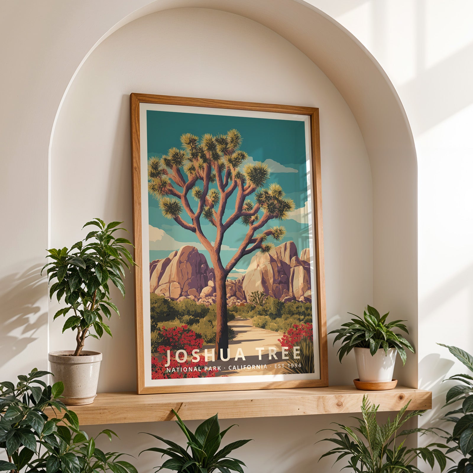 Joshua Tree National Park Retro Art Print