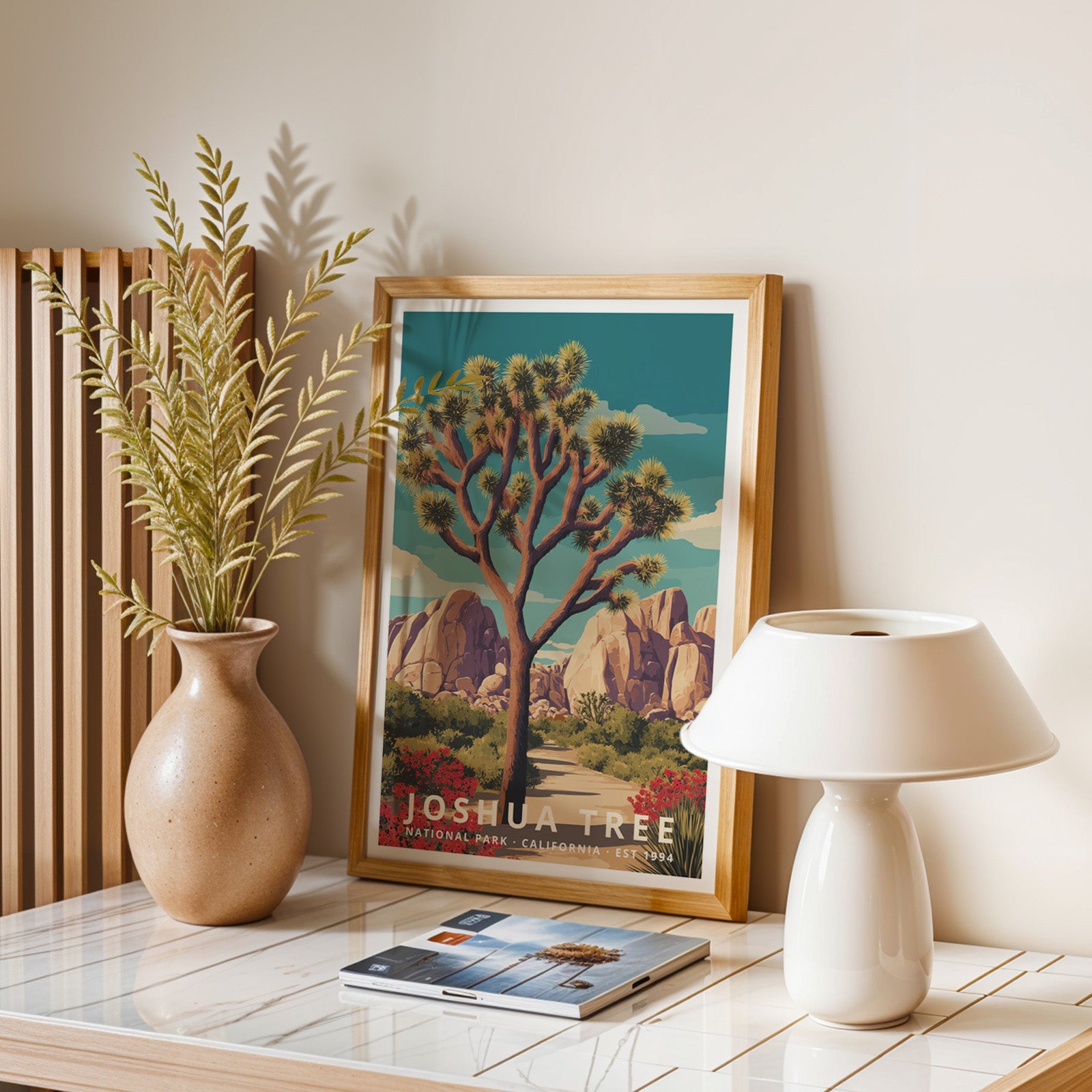 Joshua Tree National Park Retro Art Print