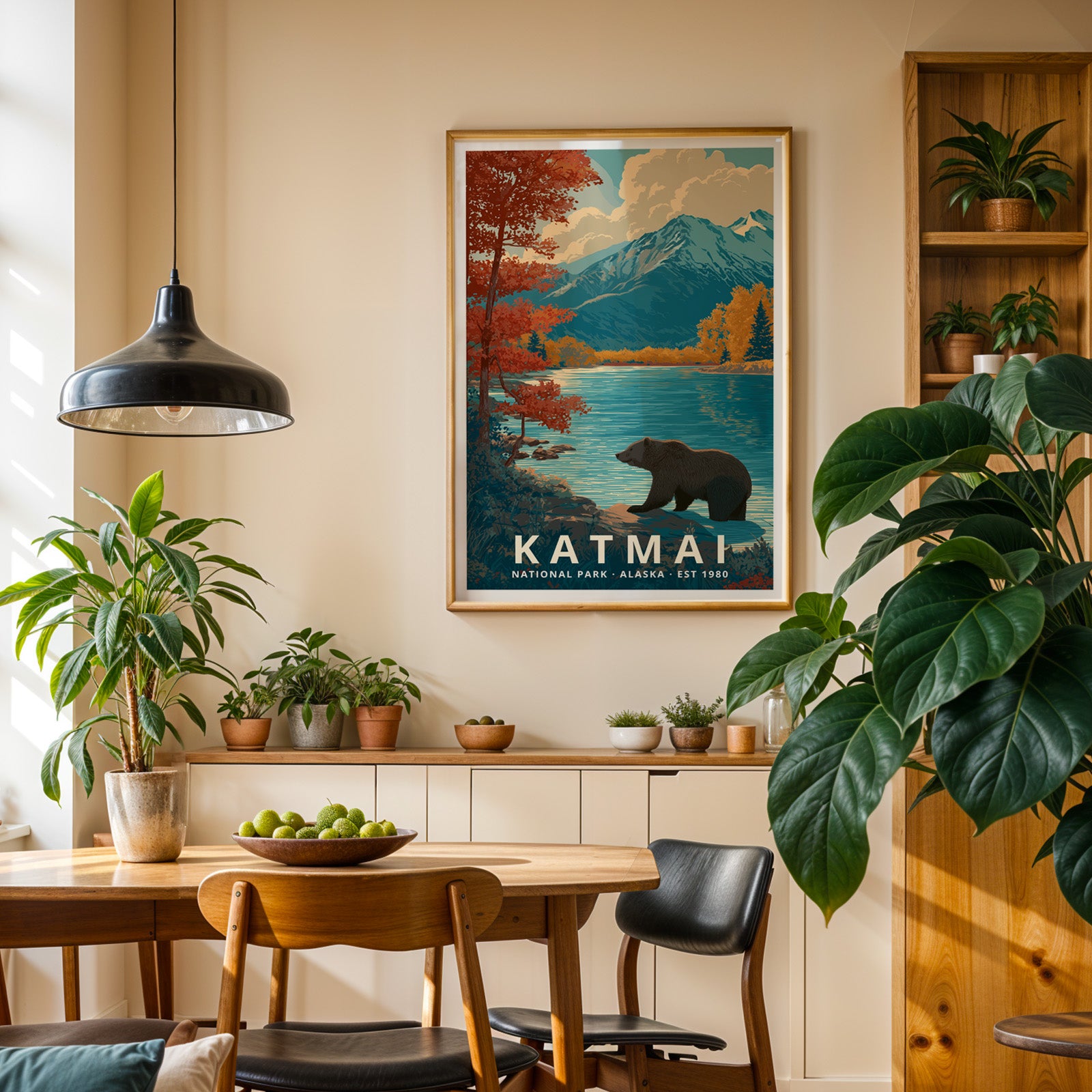 Katmai National Park Retro Art Print