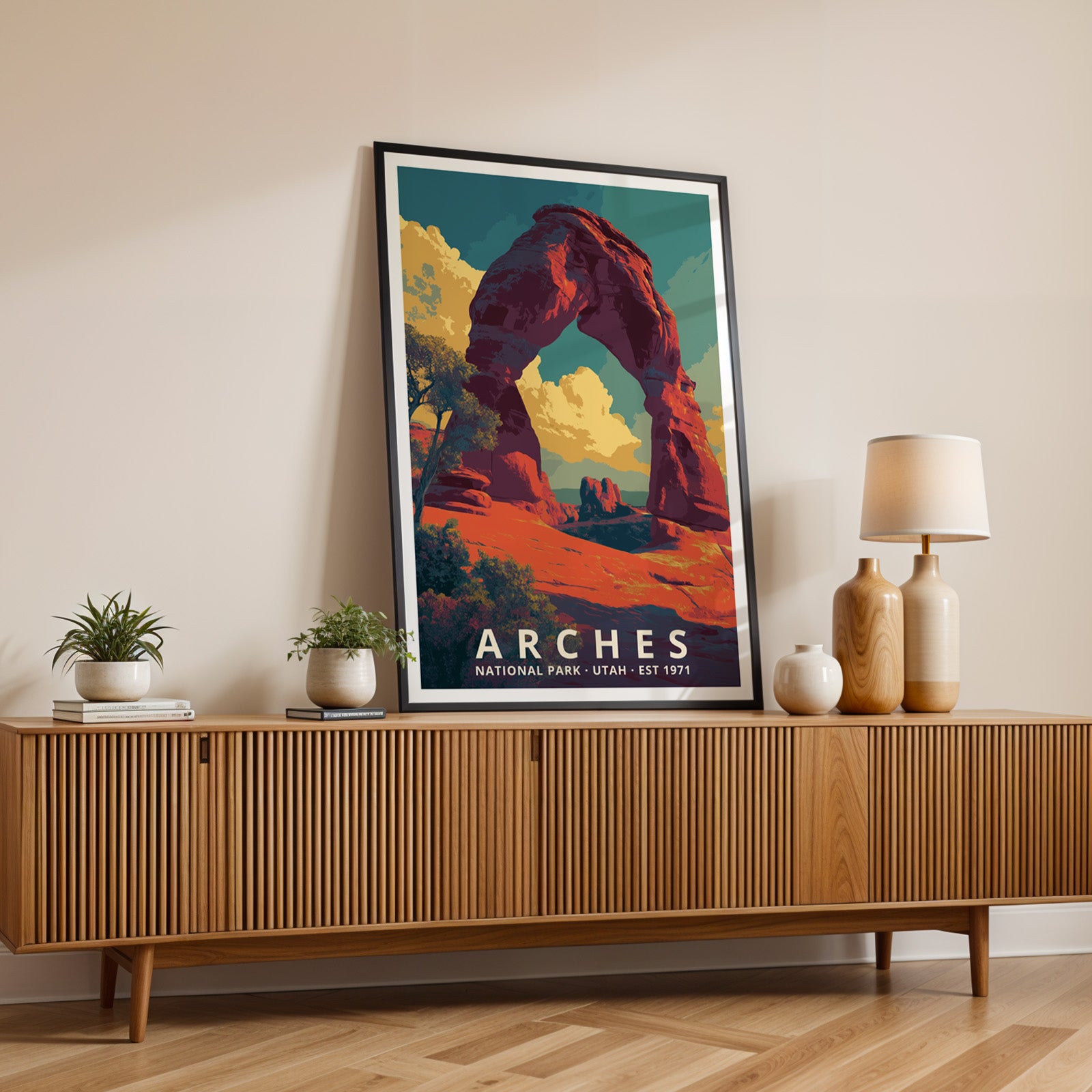 Arches National Park Retro Art Print
