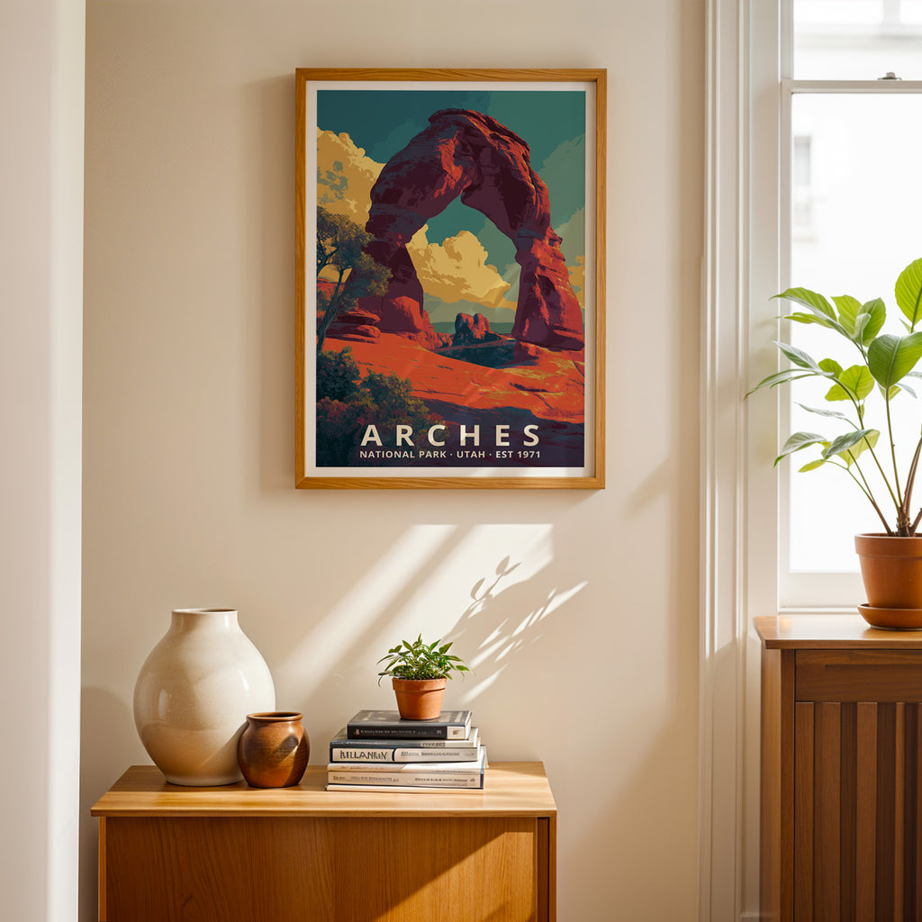 Arches National Park Retro Art Print