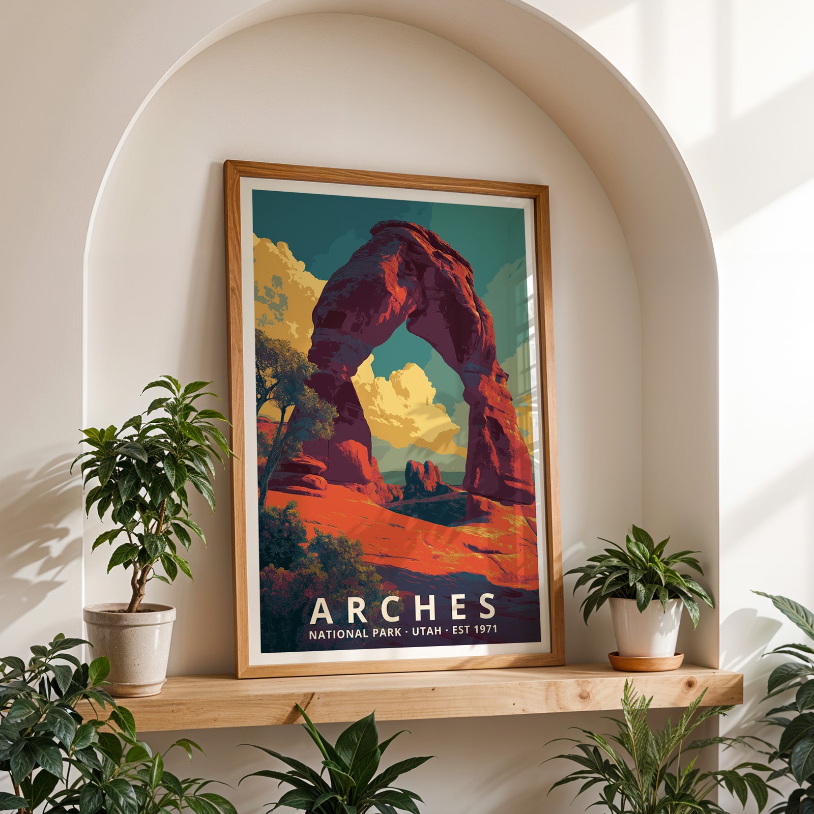 Arches National Park Retro Art Print