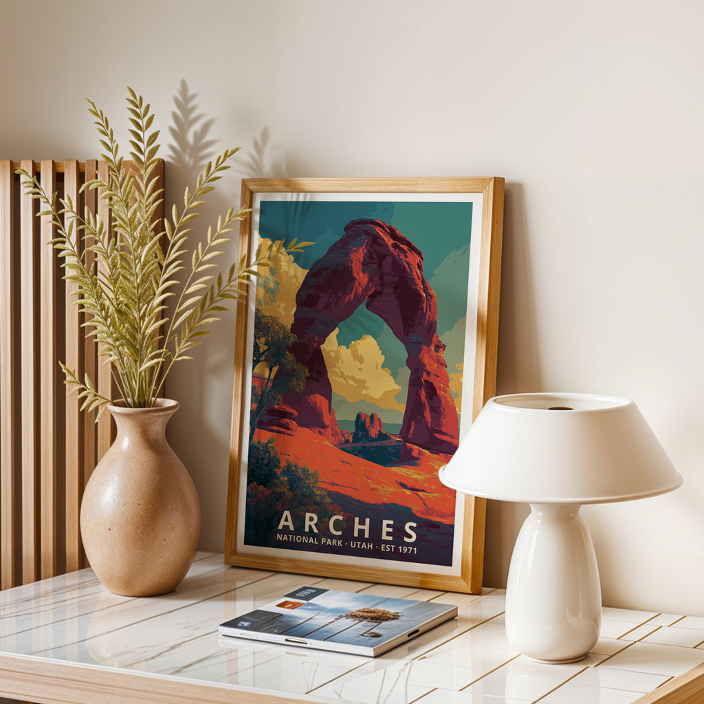 Arches National Park Retro Art Print