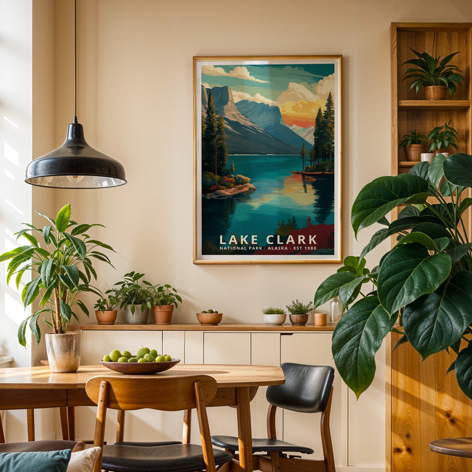 Lake Clark National Park Retro Art Print