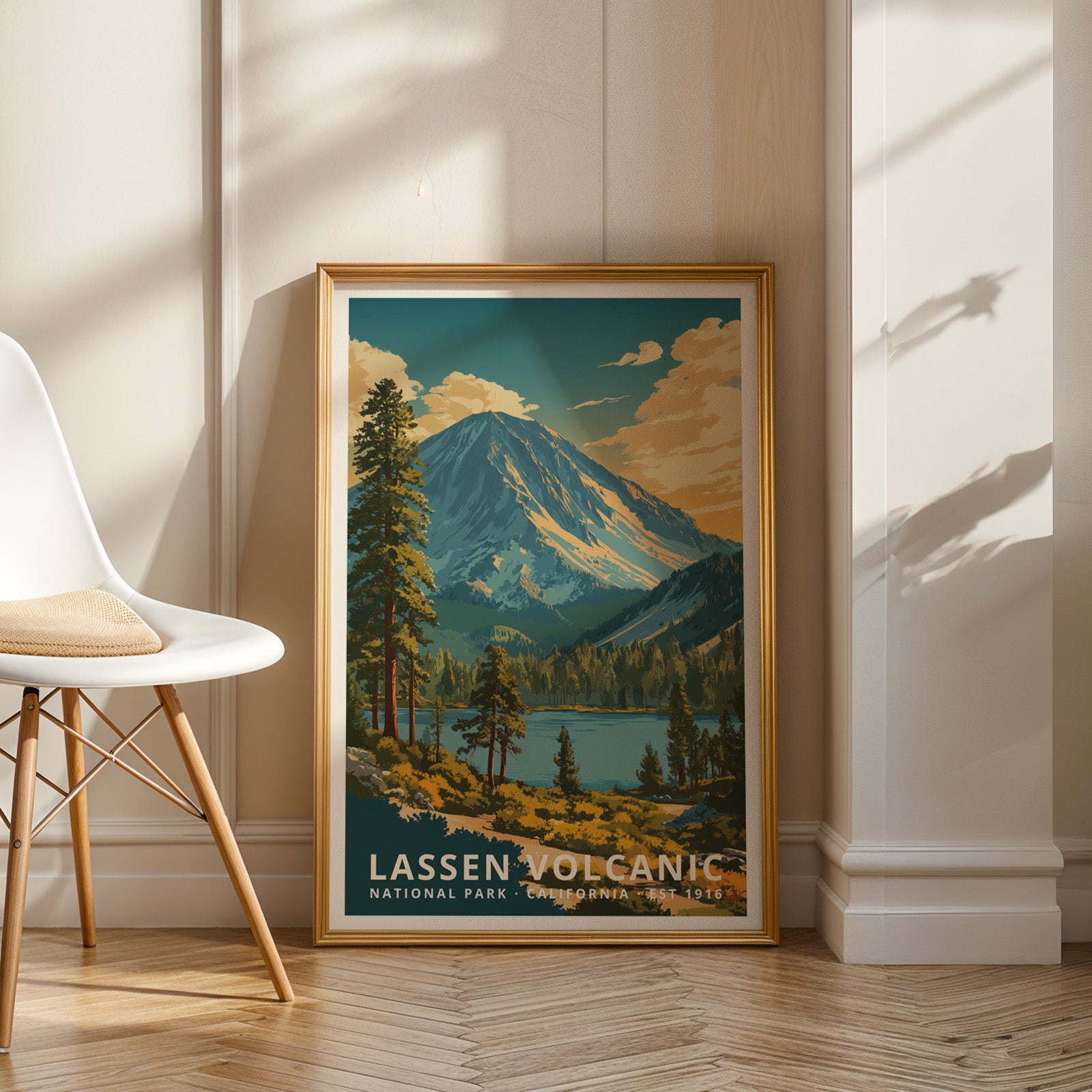 Lassen Volcanic National Park Retro Art Print