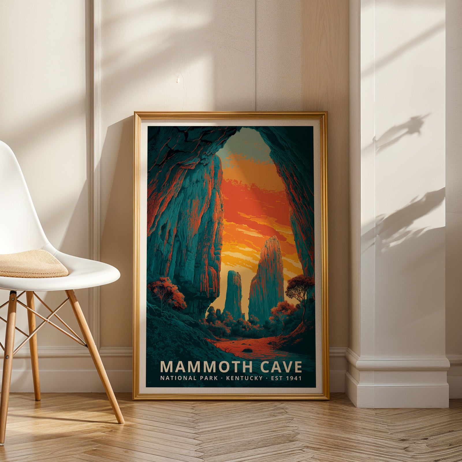 Mammoth Cave National Park Retro Art Print