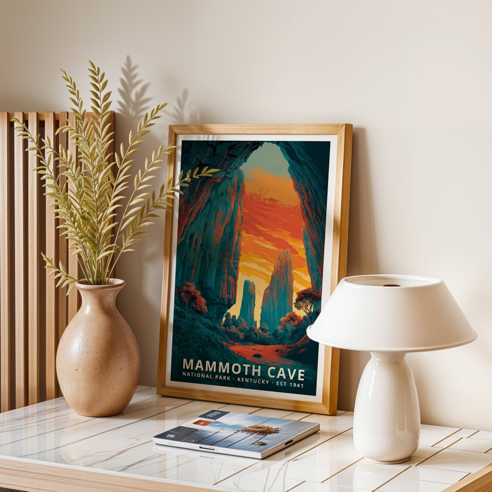 Mammoth Cave National Park Retro Art Print
