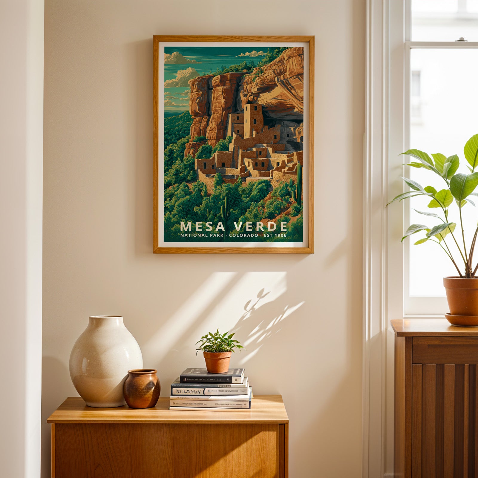 Mesa Verde National Park Retro Art Print