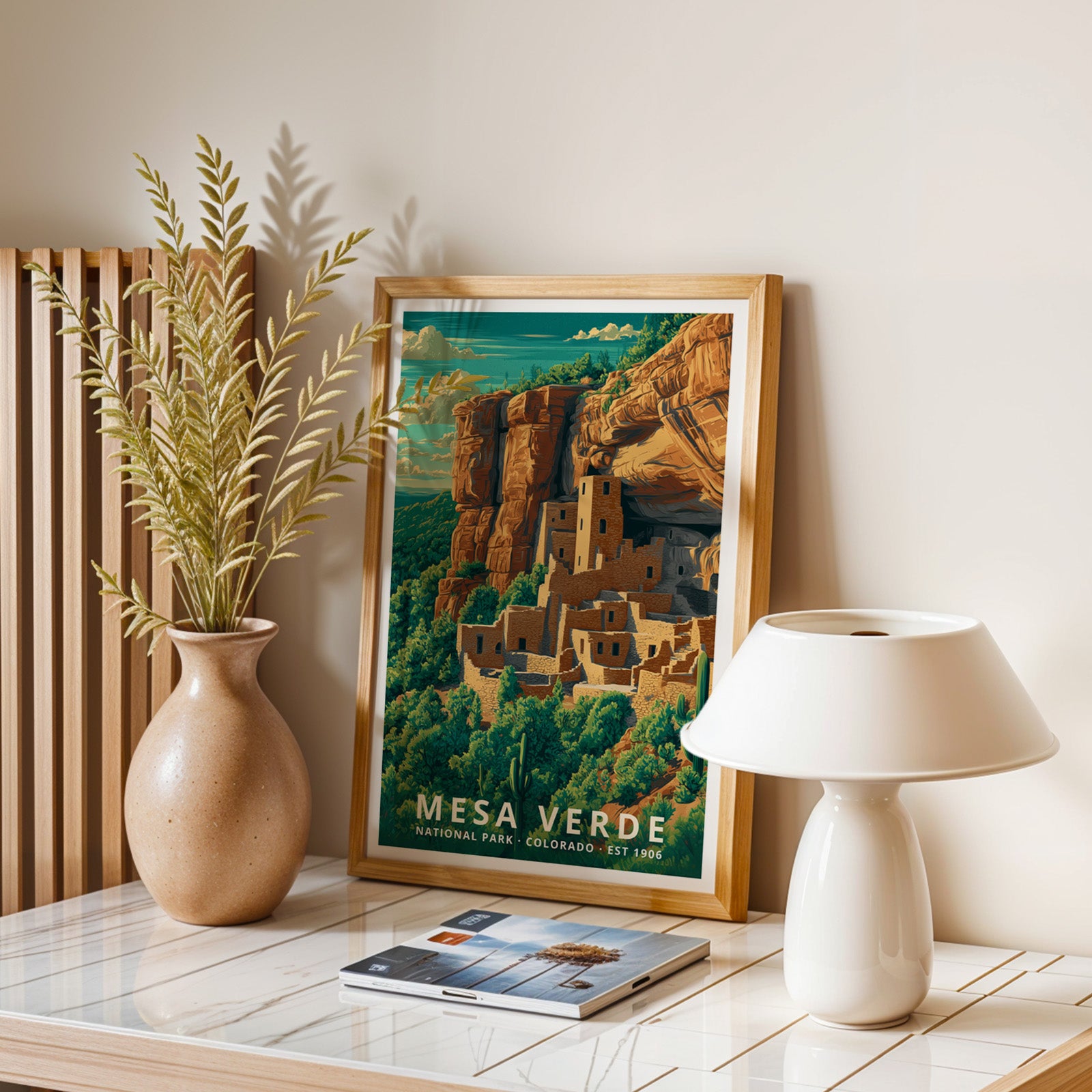Mesa Verde National Park Retro Art Print