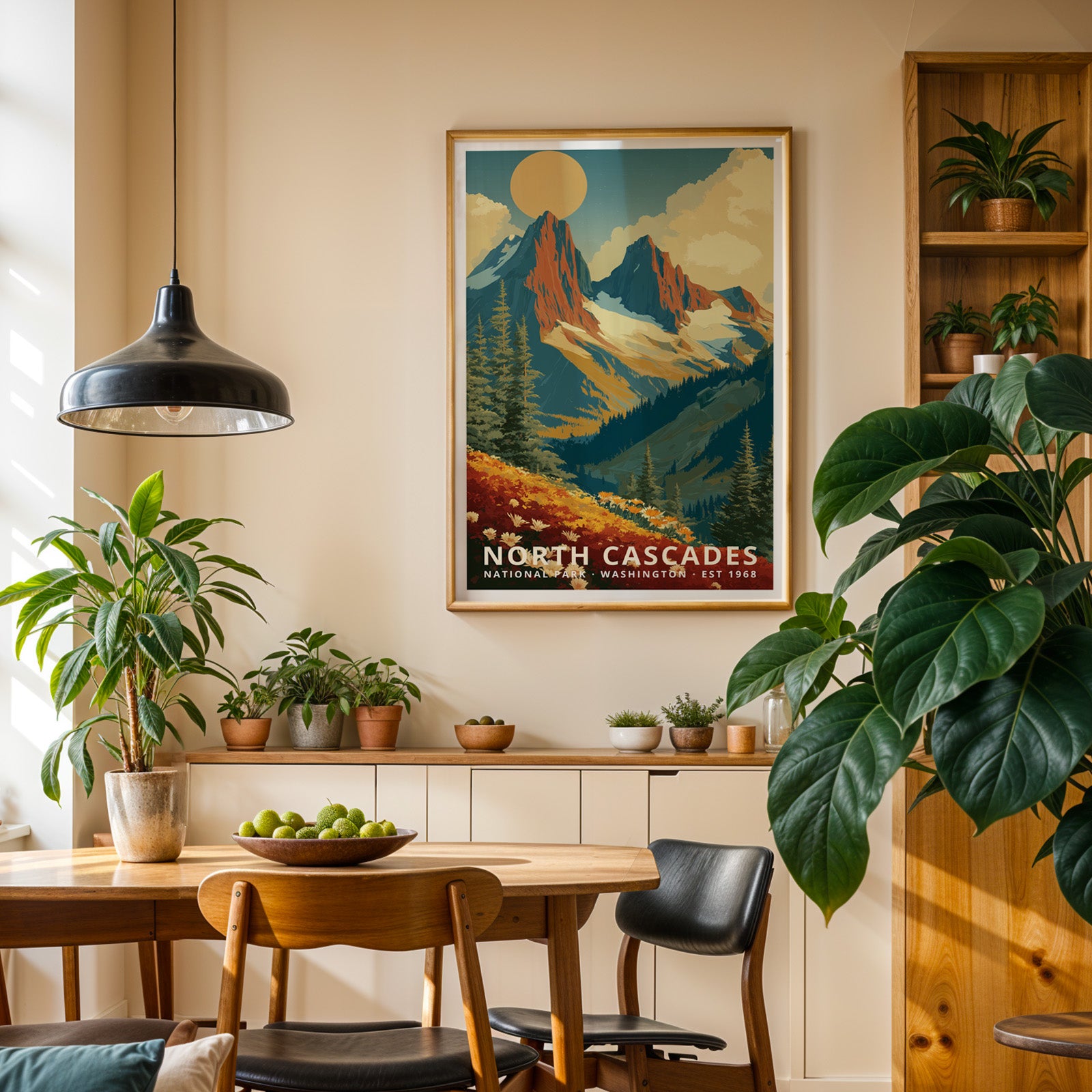 North Cascades National Park Retro Art Print