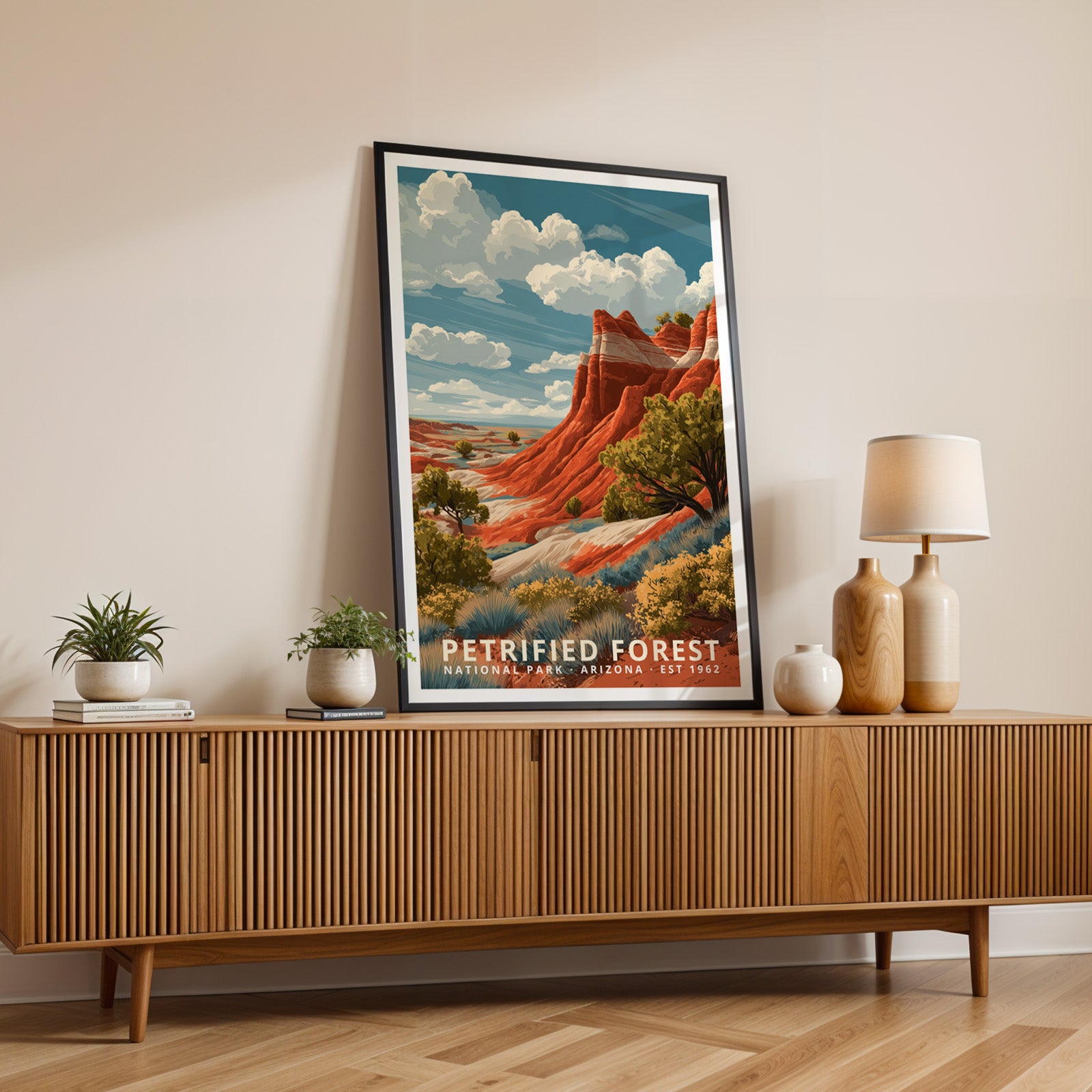 Petrified Forest National Park Retro Art Print