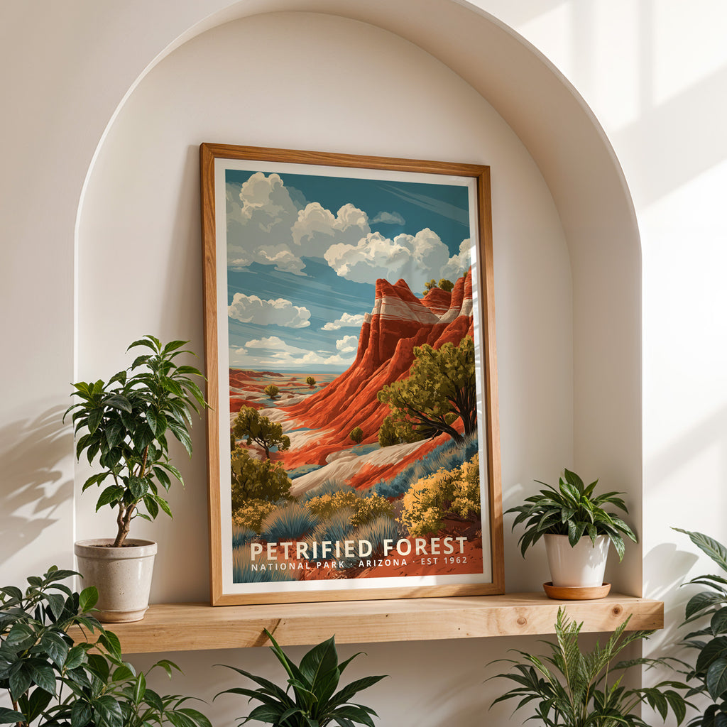 Petrified Forest National Park Retro Art Print