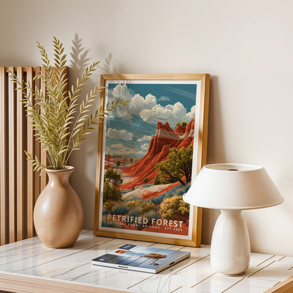 Petrified Forest National Park Retro Art Print